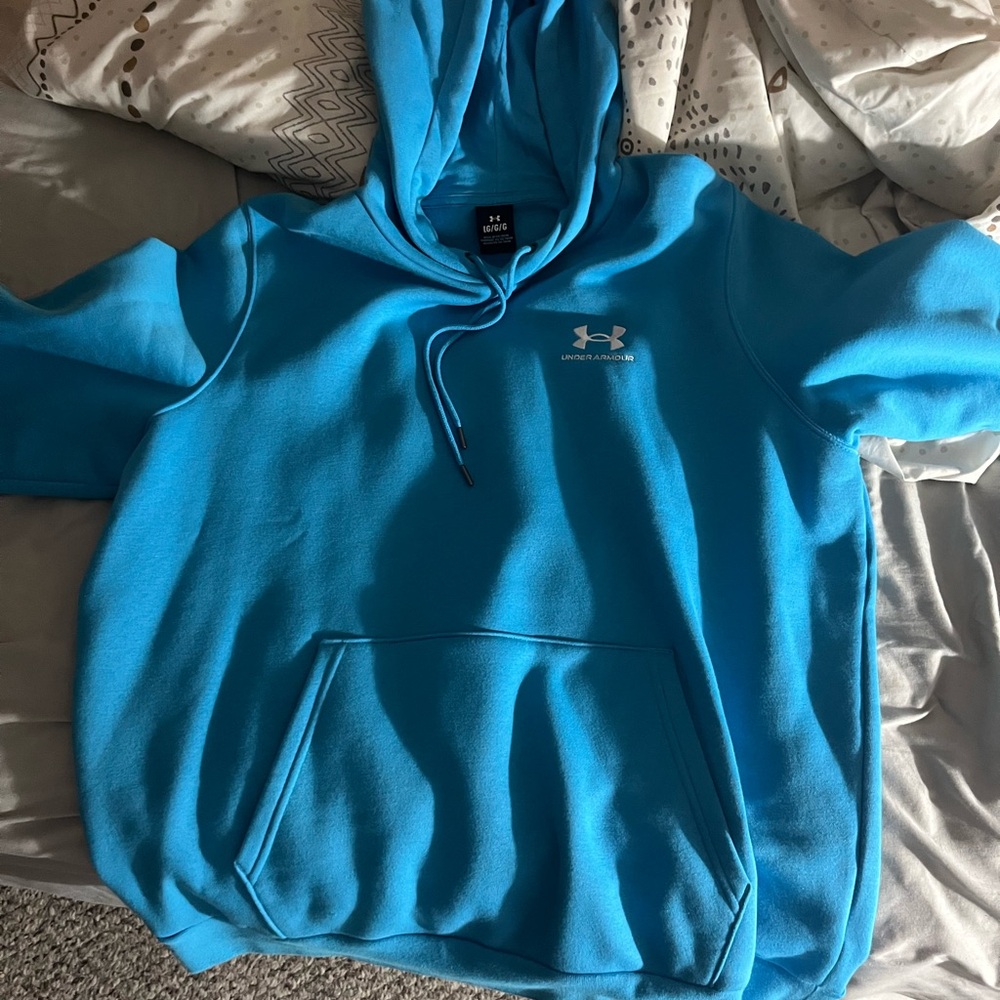 Under armour blue hoodie. Size-large